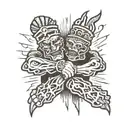 handshake brotherhood Fear God tattoo design idea