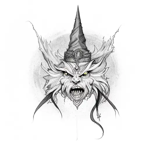 wizard spelling  tattoo design idea