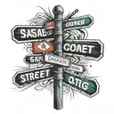 street sign tattoo design idea
