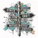 street sign tattoo design idea