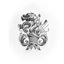 spain wine tattoo design idea