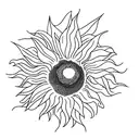 sunflower leaves blowing in wind tattoo design idea