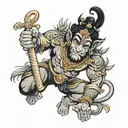 hanuman gada tattoo design idea