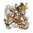 hanuman gada tattoo design idea