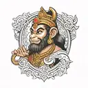 hanuman chalisa tattoo design idea