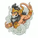 hanuman chalisa tattoo design idea