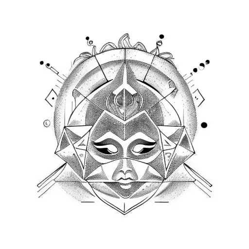 Gemini emotions and mask tattoo design idea