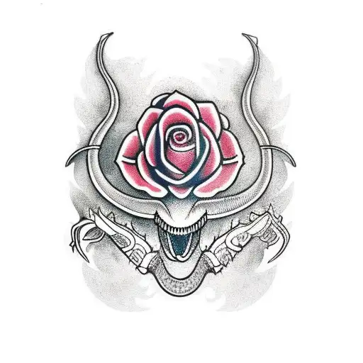 cobra flor delicada tattoo design idea