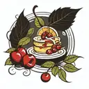 cherry meal tattoo design idea