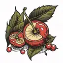 cherry meal tattoo design idea