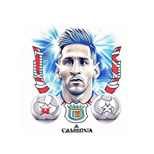 argentina camiseta 10 messi copa del mundo 5 de copa 3 estrellas tattoo design idea