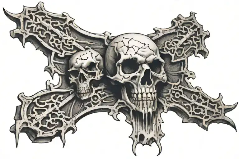 Cross made tattoo design idea