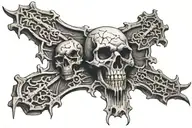 Cross made tattoo design idea