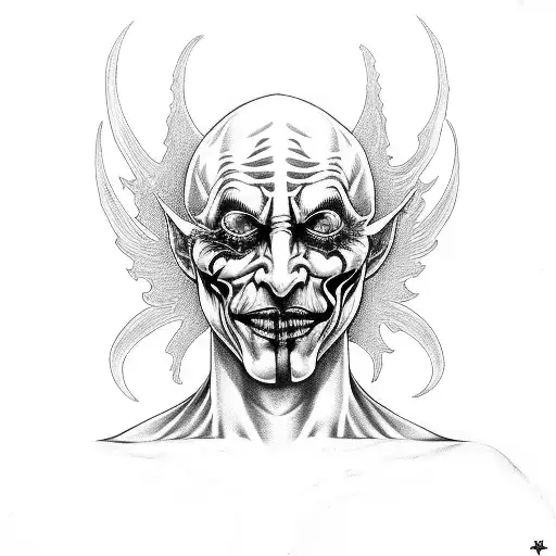 psychedelic Alex grey jester joker  tattoo design idea