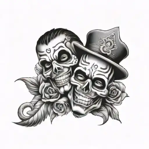 smile now cry later chicano style tattoo design idea