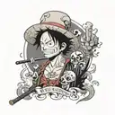 luffy sabo ace one piece tattoo design idea