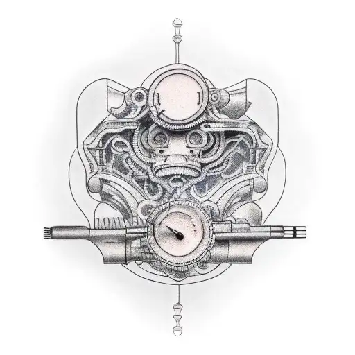 1/2 arm sleeve cyborg  tattoo design idea