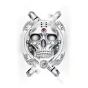 1/2 arm sleeve cyborg  tattoo design idea