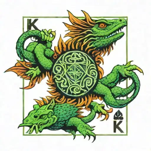 king gizzard and the lizard wizard playing card jack  tattoo design idea