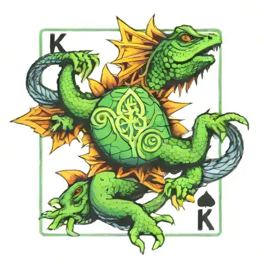 king gizzard and the lizard wizard playing card jack  tattoo design idea