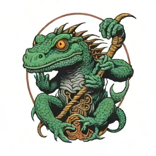 king gizzard lizard wizard tattoo design idea