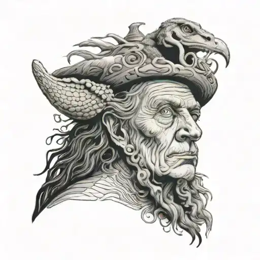 people vulture  king gizzard lizard wizard tattoo design idea
