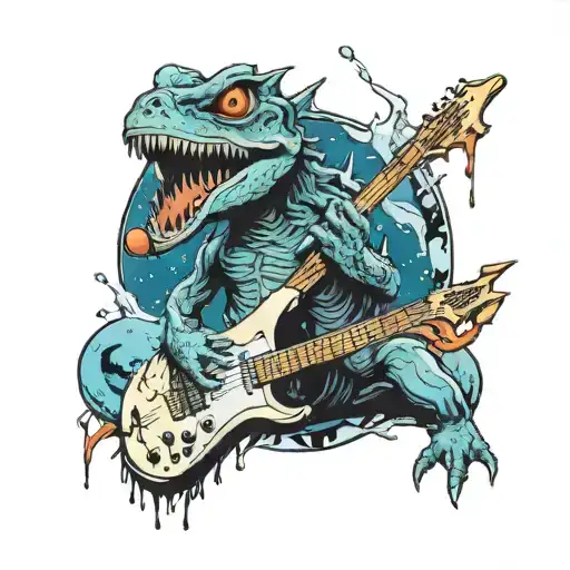 king gizzard lizard wizard Ice, Death, Planets, Lungs, Mushrooms and Lava tattoo design idea