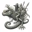 king gizzard lizard wizard tattoo design idea