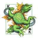 king gizzard and the lizard wizard playing card jack  tattoo design idea