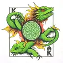 king gizzard and the lizard wizard playing card jack  tattoo design idea