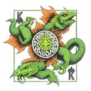 king gizzard and the lizard wizard playing card jack  tattoo design idea