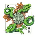 king gizzard and the lizard wizard playing card jack  tattoo design idea
