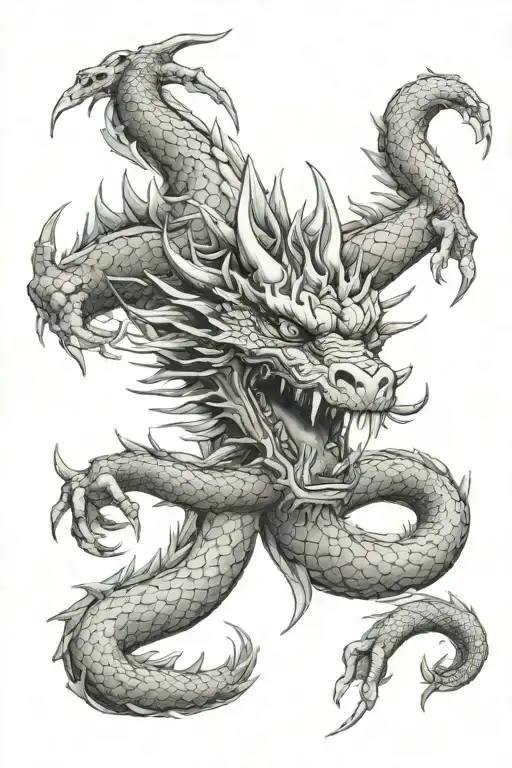 yakuza dragon sleeve tattoo design idea