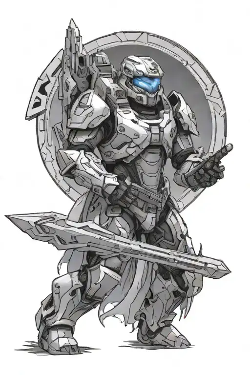 halo master chief, cortana, world of warcraft illidan, paladin, runescape tattoo design idea