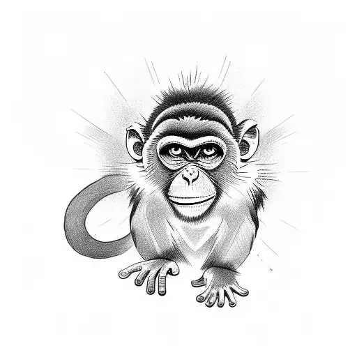 Monkey tattoo design idea