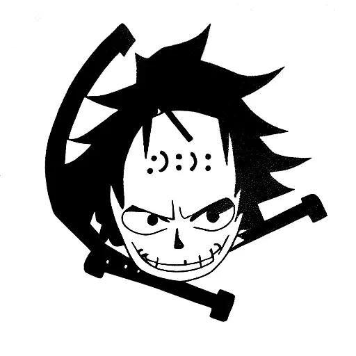 luffy entering 2nd gear and zoro with liquor tattoo design idea
