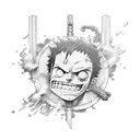 zoro and Luffy tattoo design idea