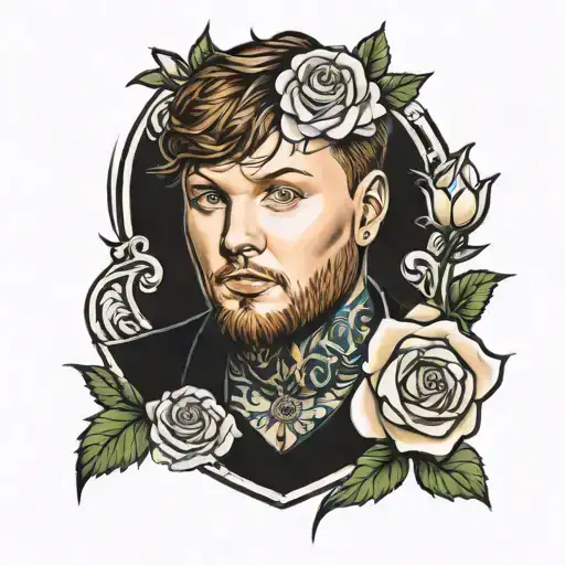 James Arthur and roses tattoo design idea