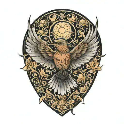 nightingale wings spread, just nightingale   tattoo design idea