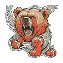 bear head saying shhh tattoo design idea