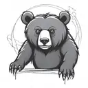 bear cartoon  tattoo design idea