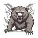 bear cartoon  tattoo design idea