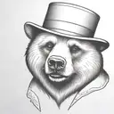 make this bear head more expressive and eyes bigger tattoo design idea