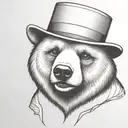 make this bear head more expressive and eyes bigger tattoo design idea