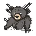 bear cartoon  tattoo design idea