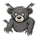 bear cartoon  tattoo design idea