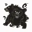 bear cartoon  tattoo design idea