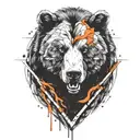 bear tattoo design idea