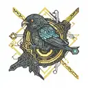 nightingale tattoo design idea