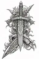 shards of narsil sword tattoo design idea